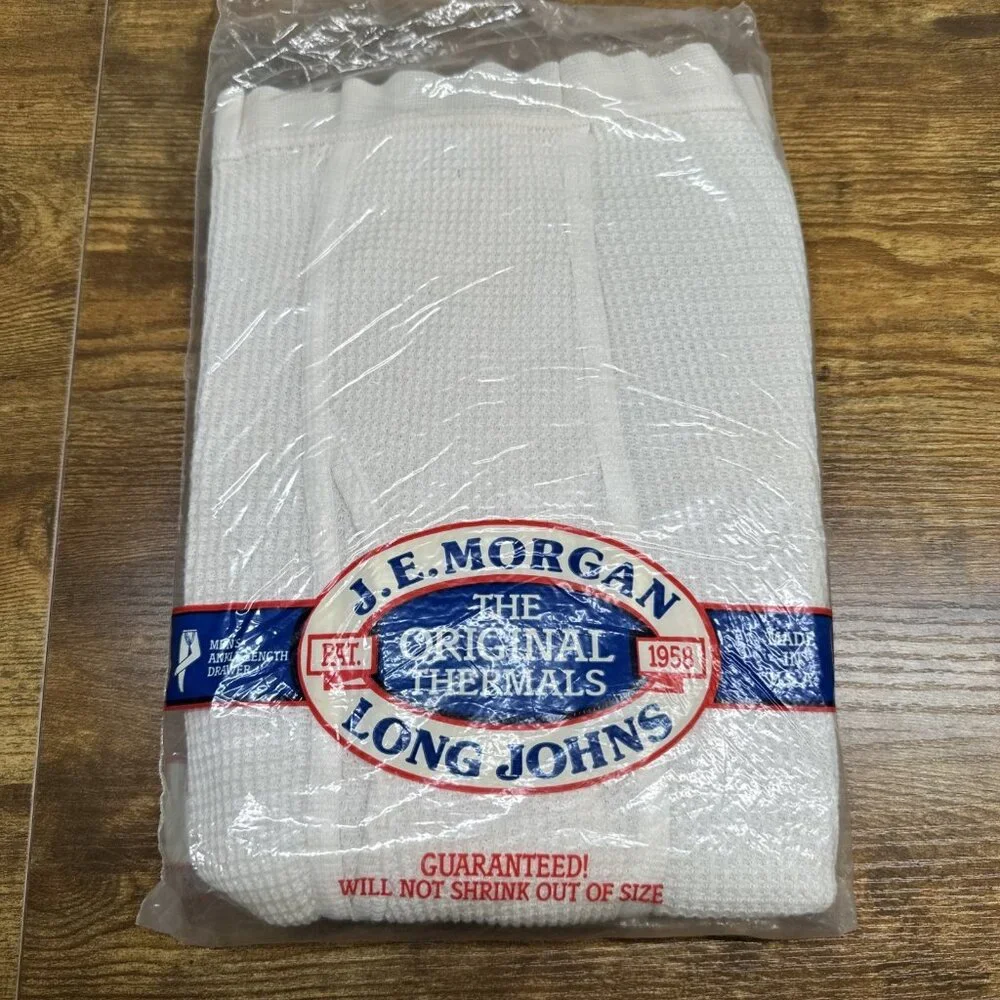 VTG‎ J.E. MORGAN Thermal Long Johns Men's Large  Ankle Length Drawers, USA